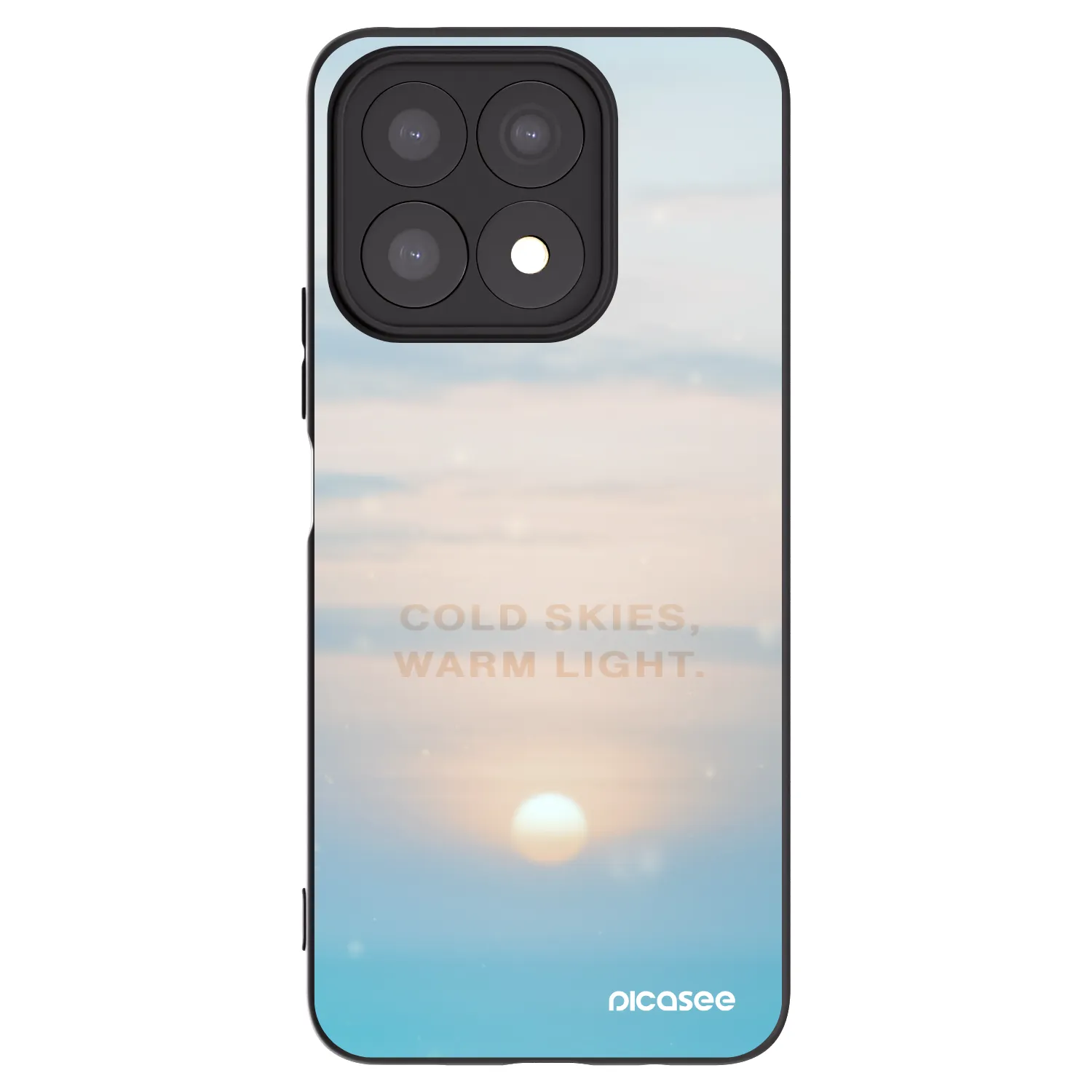 Picasee fekete szilikon tok az alábbi mobiltelefonokra Honor X8a - COLD SKIES