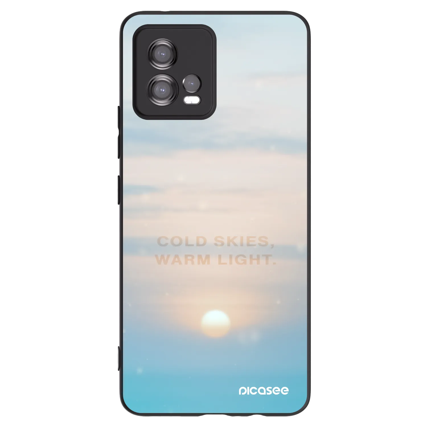 Picasee fekete szilikon tok az alábbi mobiltelefonokra Motorola Moto G72 - COLD SKIES