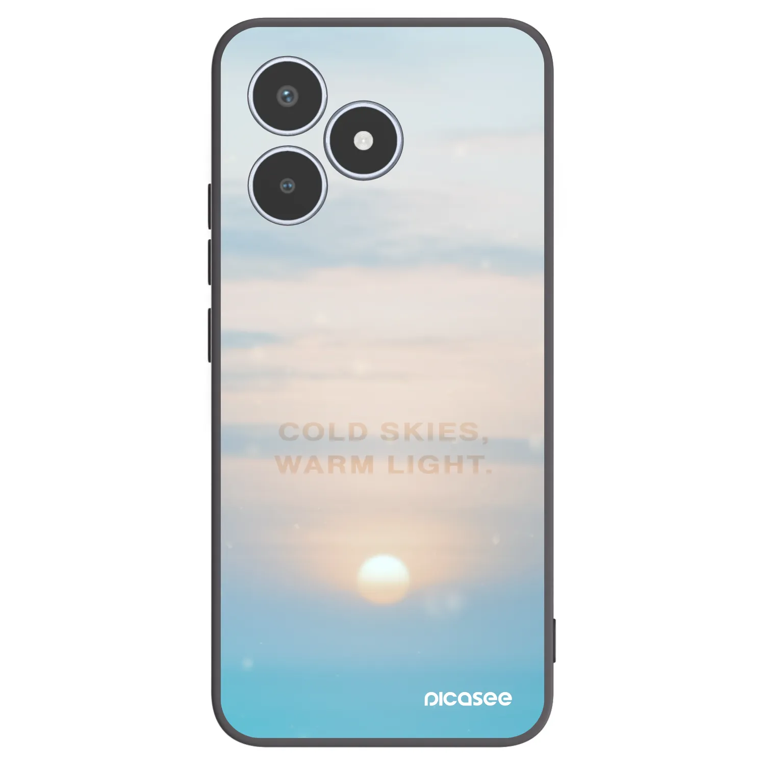 Picasee fekete szilikon tok az alábbi mobiltelefonokra Realme C53 - COLD SKIES