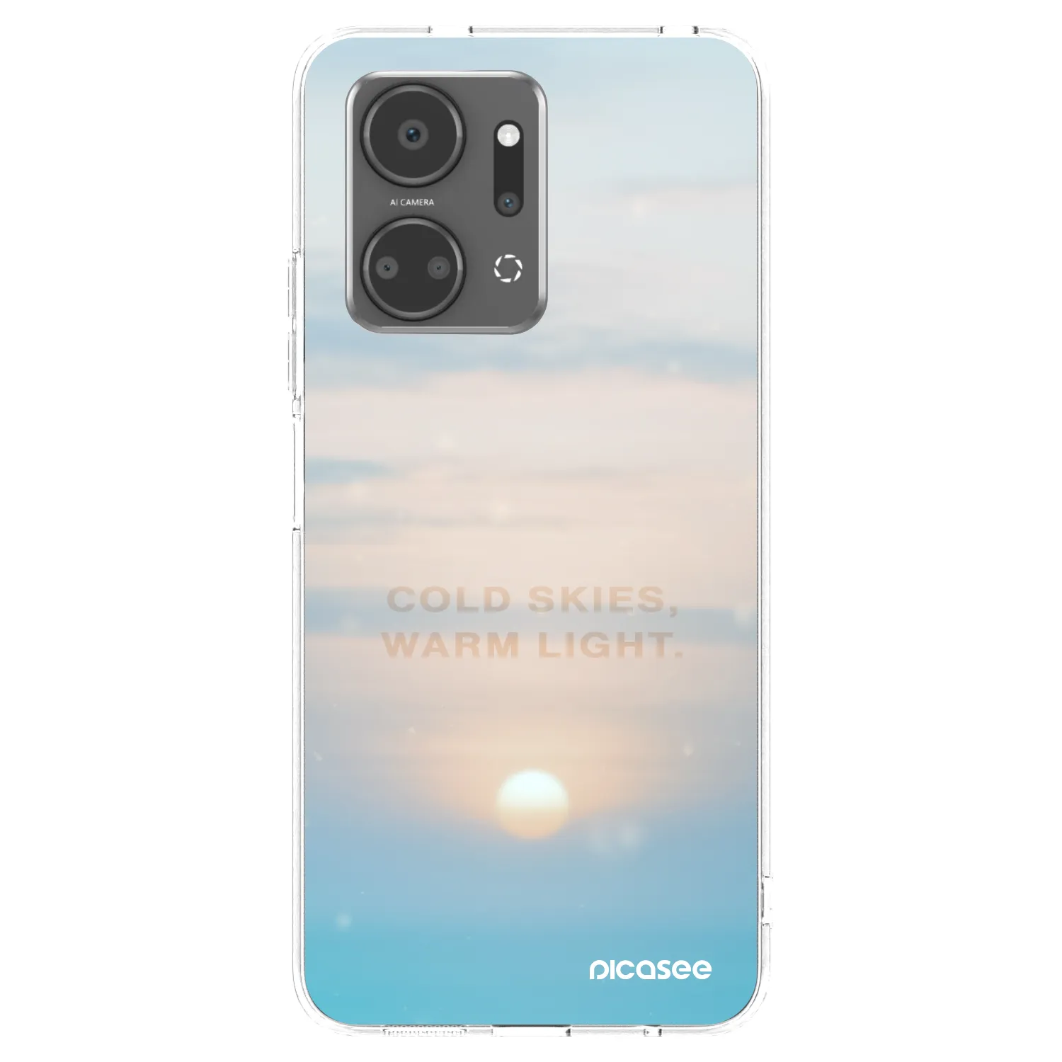 Picasee átlátszó szilikon tok az alábbi mobiltelefonokra Honor X7a - COLD SKIES