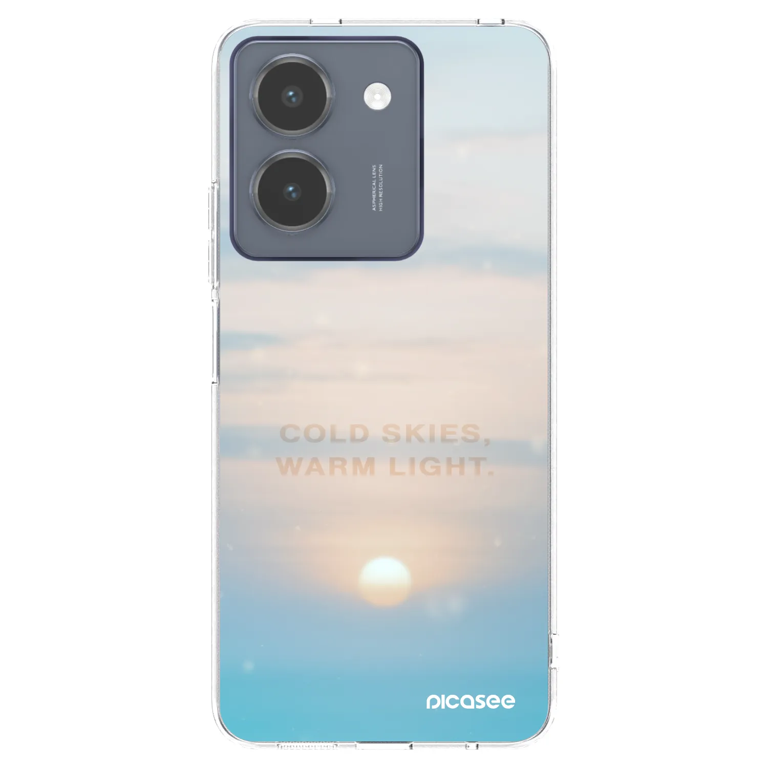 Picasee átlátszó szilikon tok az alábbi mobiltelefonokra Vivo Y36 4G - COLD SKIES