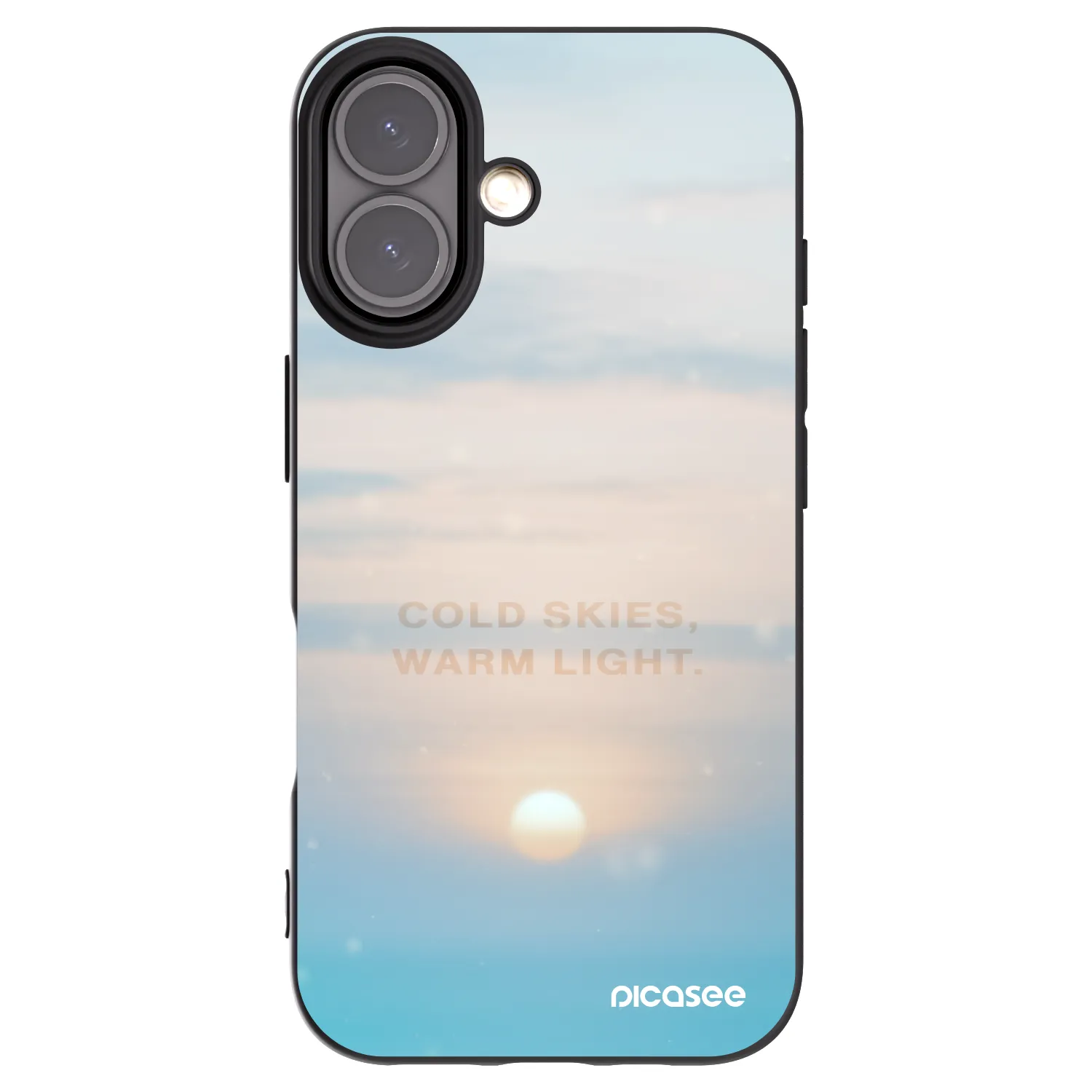 Picasee fekete szilikon tok az alábbi mobiltelefonokra Apple iPhone 16 - COLD SKIES