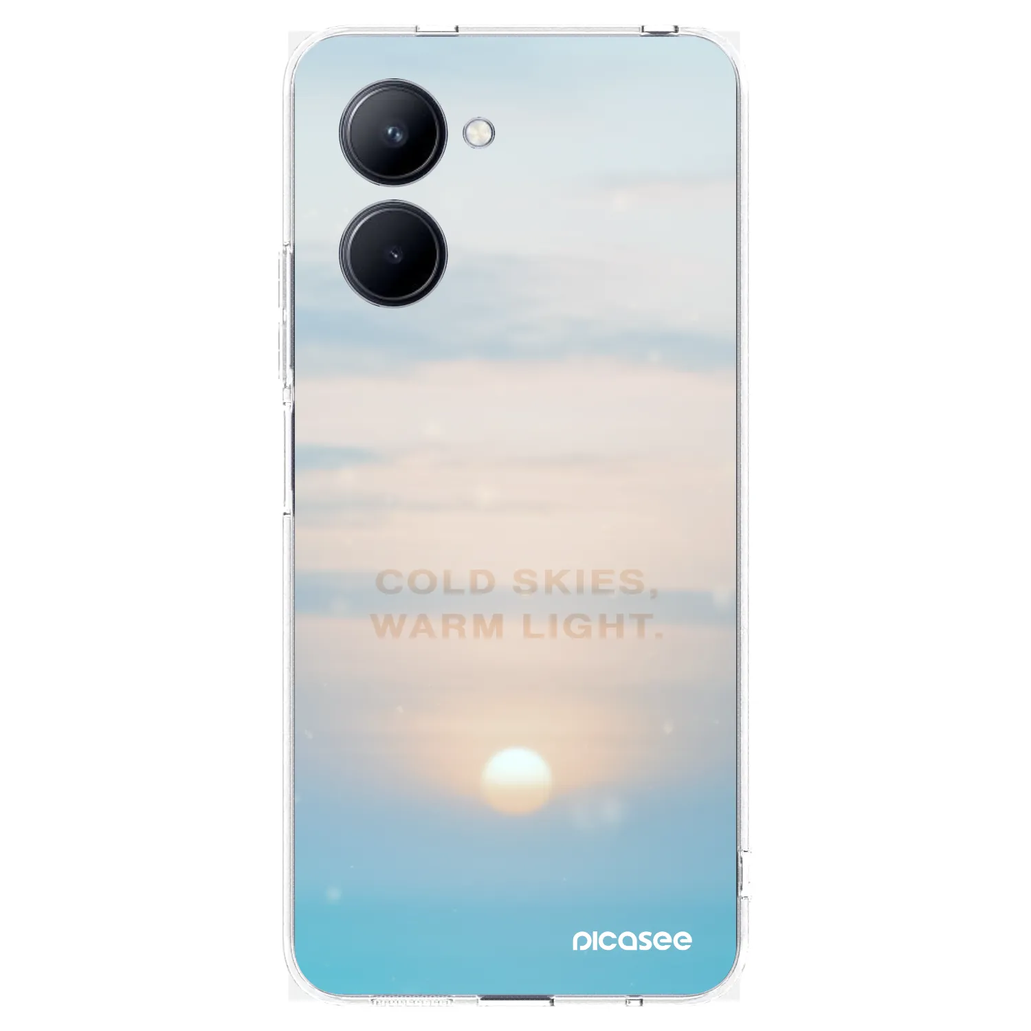 Picasee átlátszó szilikon tok az alábbi mobiltelefonokra Realme C33 (2023) - COLD SKIES