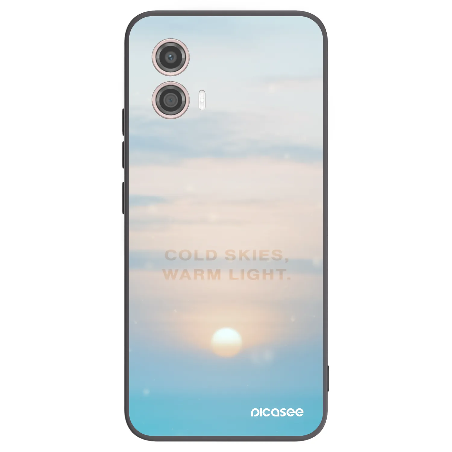 Picasee fekete szilikon tok az alábbi mobiltelefonokra Motorola Moto G53 5G - COLD SKIES