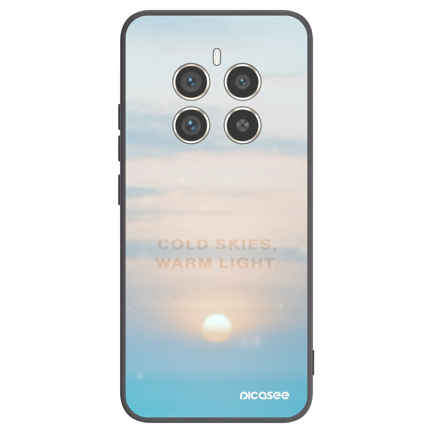 Picasee fekete szilikon tok az alábbi mobiltelefonokra Realme 12 Pro 5G - COLD SKIES
