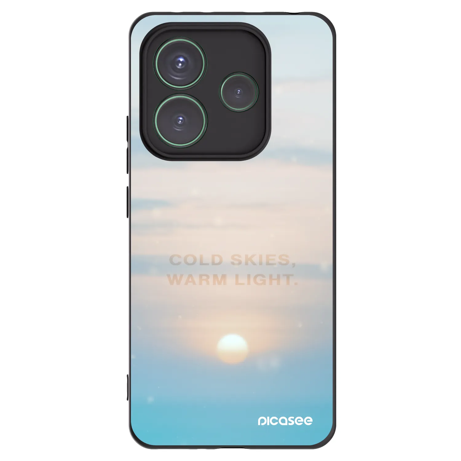 Picasee fekete szilikon tok az alábbi mobiltelefonokra Xiaomi Redmi Note 14 5G - COLD SKIES