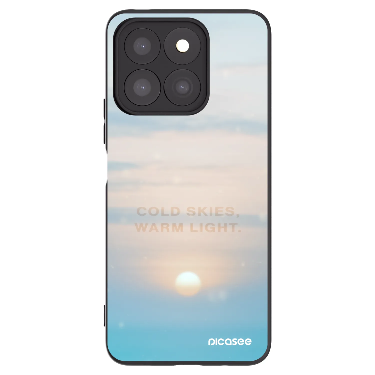 Picasee fekete szilikon tok az alábbi mobiltelefonokra Honor X8c - COLD SKIES