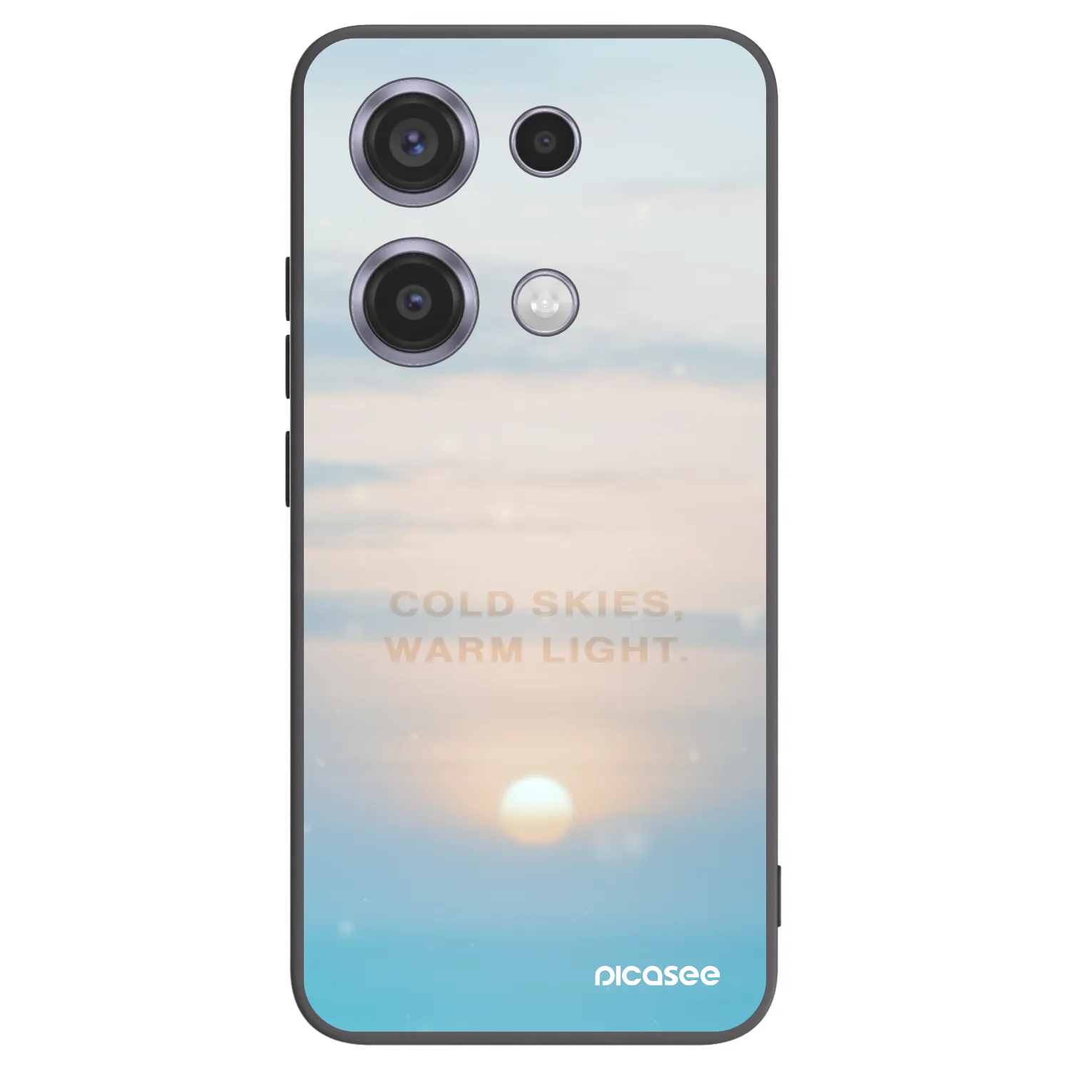 Picasee fekete szilikon tok az alábbi mobiltelefonokra Xiaomi Redmi Note 14S - COLD SKIES