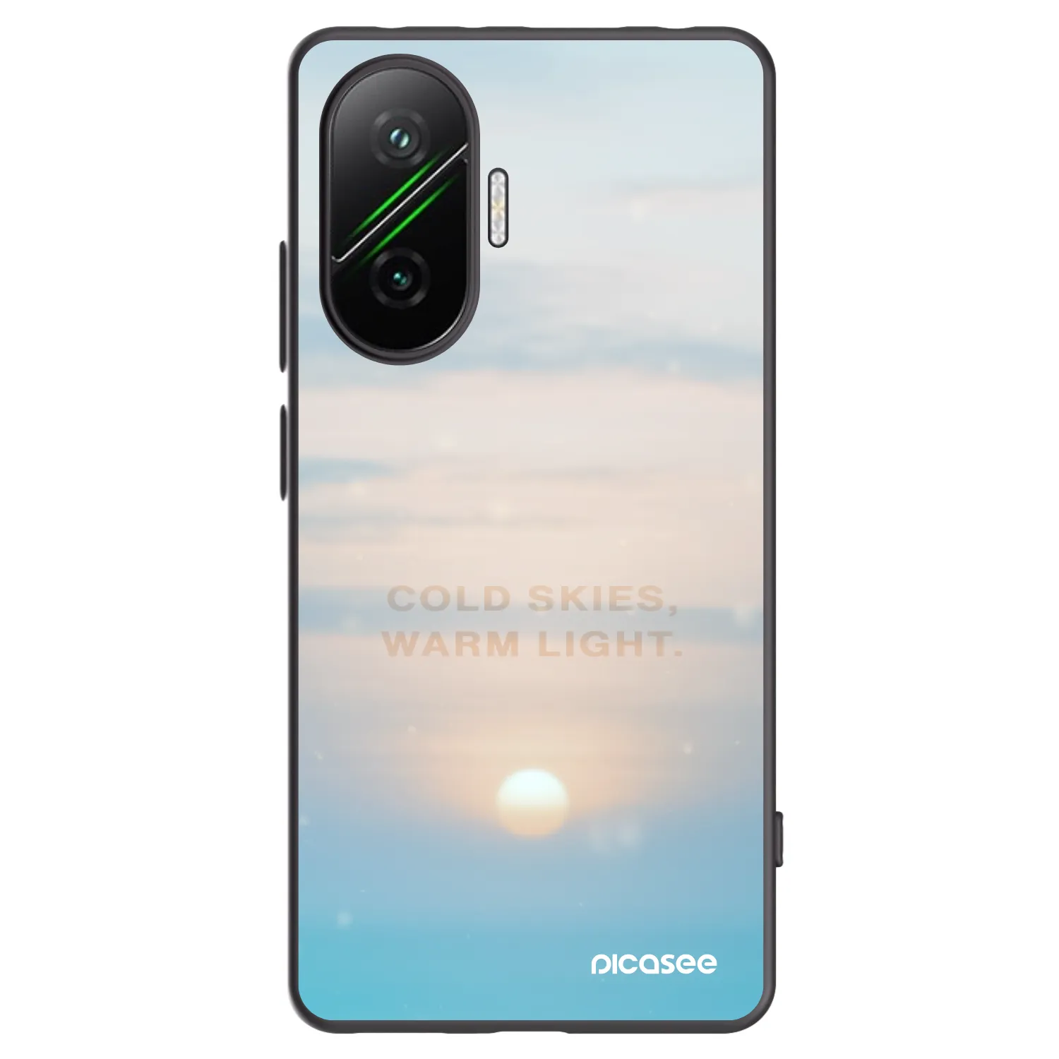 Picasee fekete szilikon tok az alábbi mobiltelefonokra Xiaomi Poco F7 5G - COLD SKIES