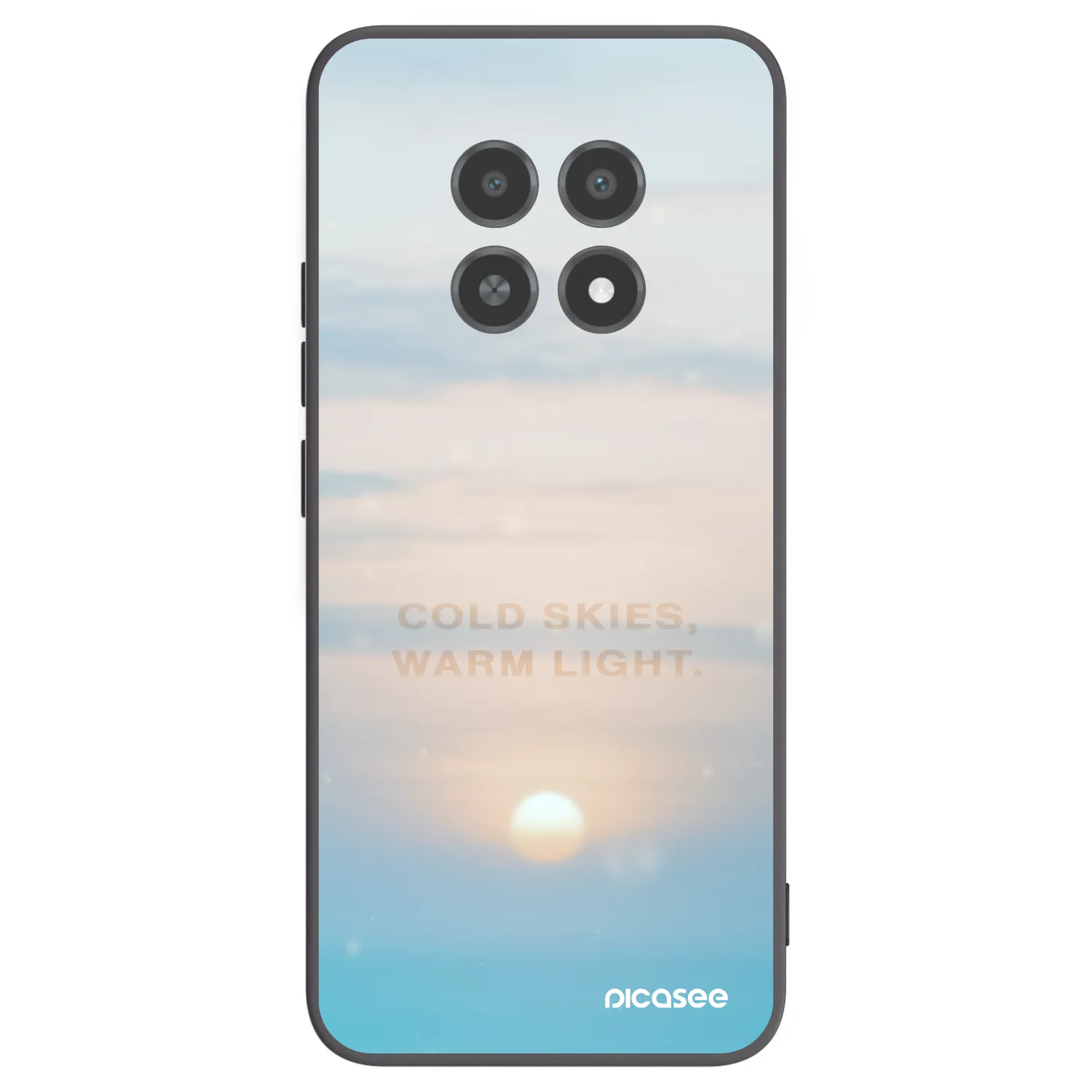 Picasee fekete szilikon tok az alábbi mobiltelefonokra Realme 12X - COLD SKIES