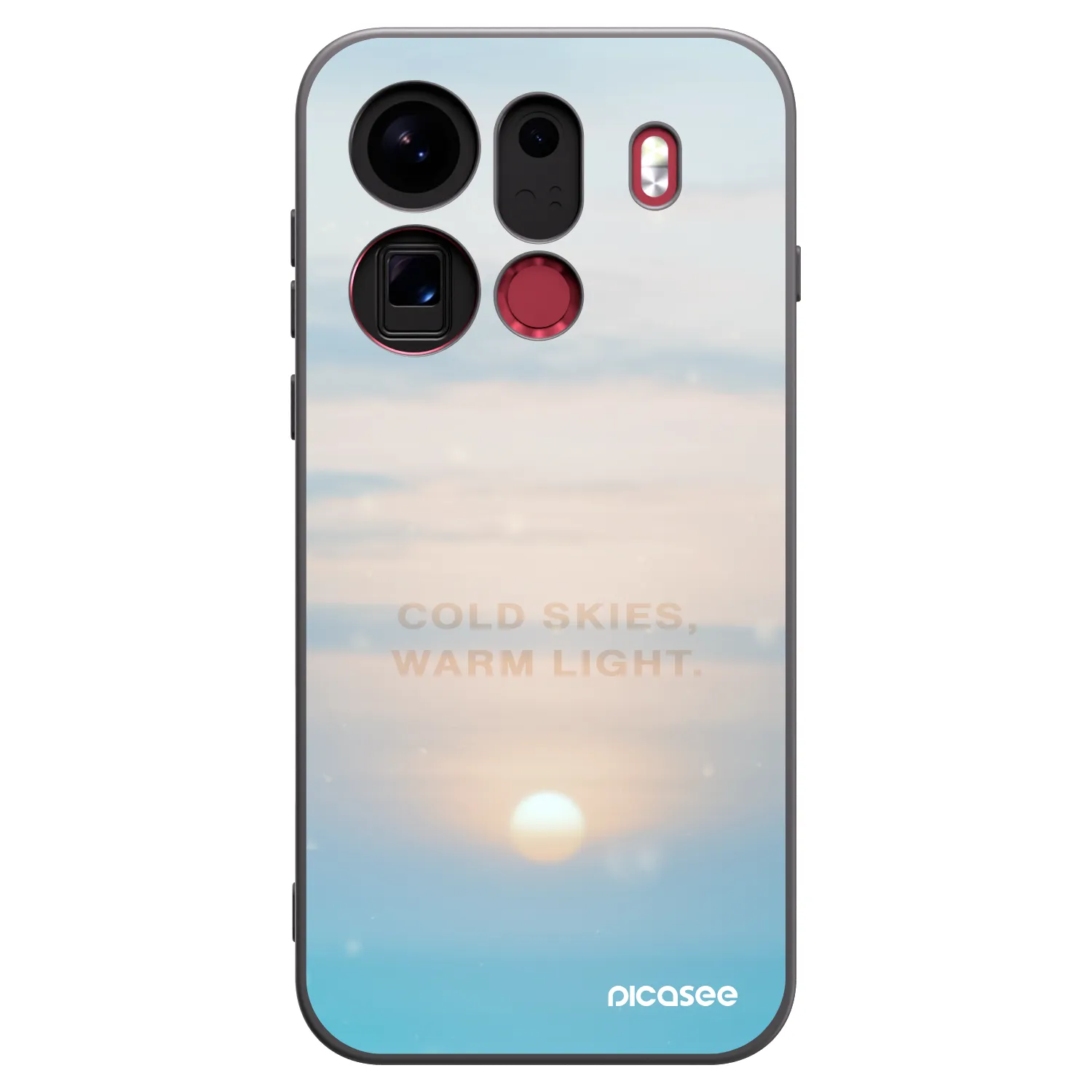 Picasee fekete szilikon tok az alábbi mobiltelefonokra OPPO Find X9 Pro - COLD SKIES
