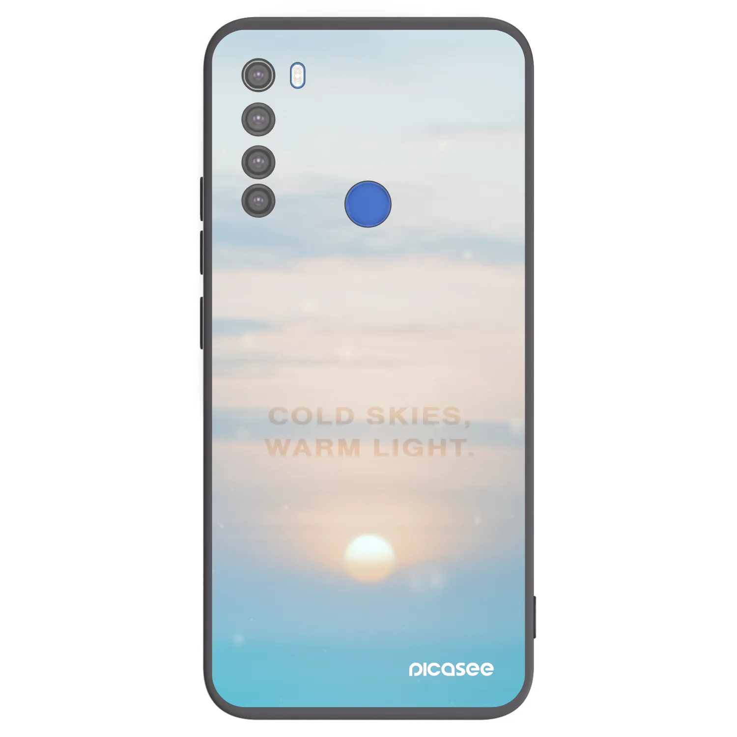 Picasee fekete szilikon tok az alábbi mobiltelefonokra Xiaomi Redmi Note 8T - COLD SKIES