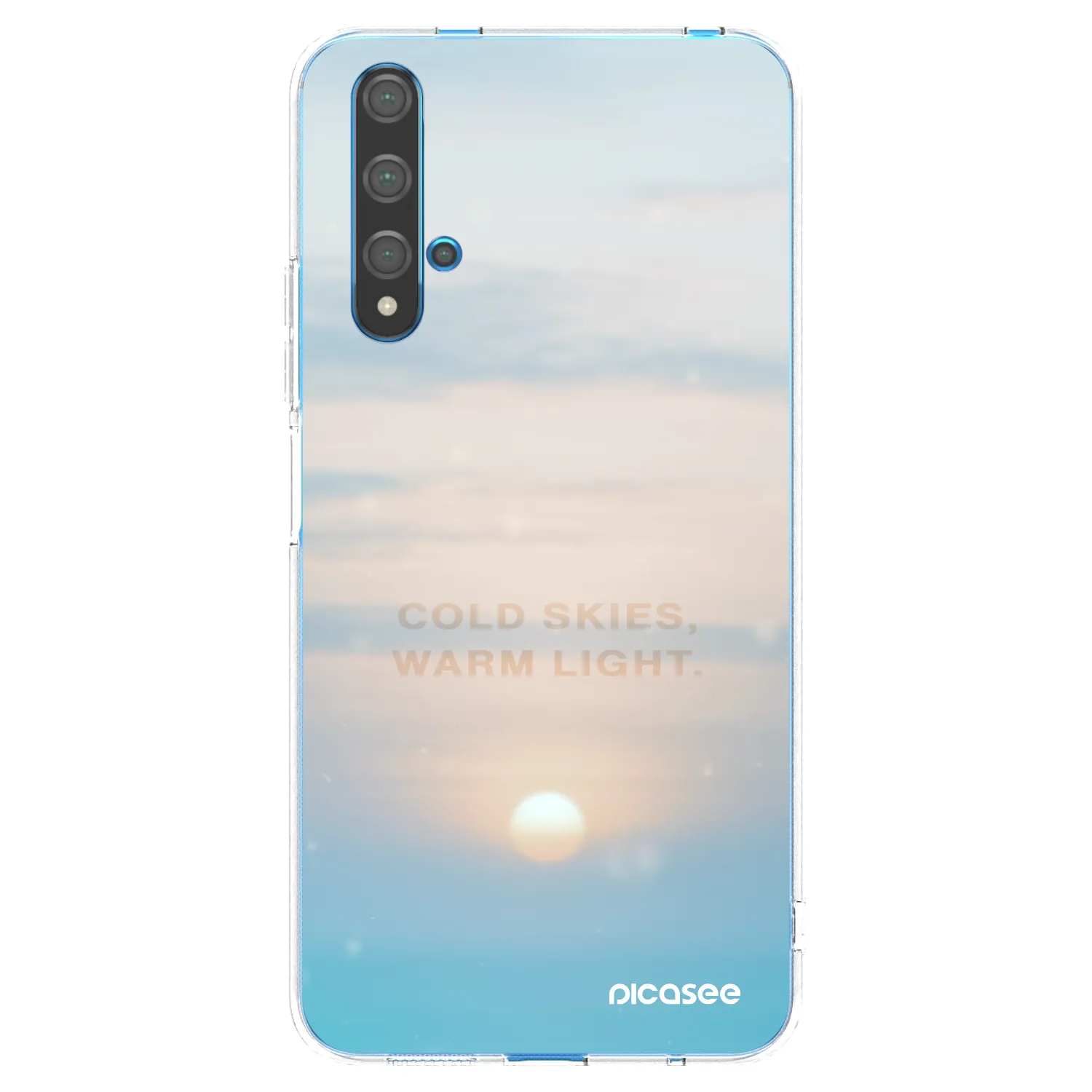 Picasee átlátszó szilikon tok az alábbi mobiltelefonokra Huawei Nova 5T - COLD SKIES
