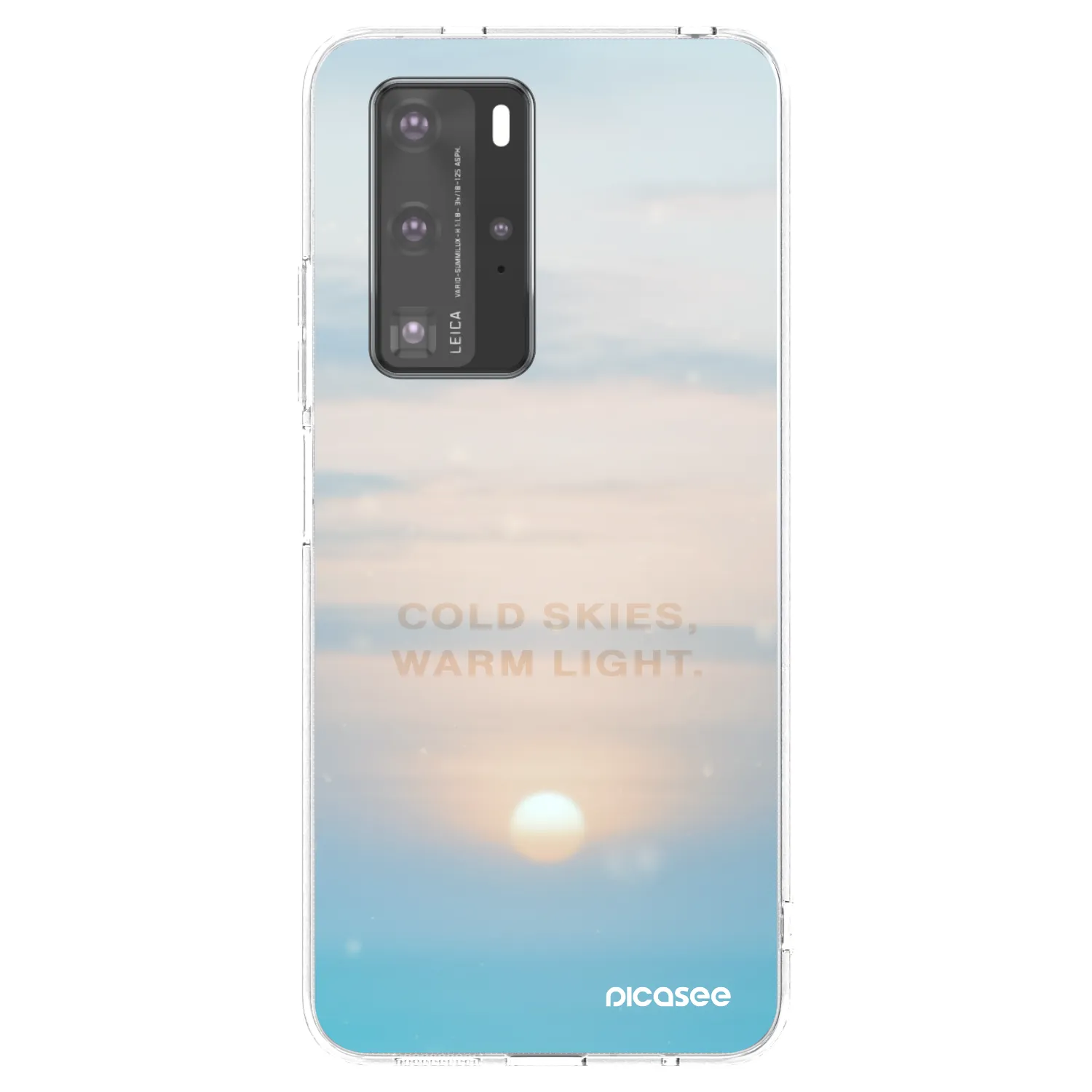 Picasee átlátszó szilikon tok az alábbi mobiltelefonokra Huawei P40 Pro - COLD SKIES