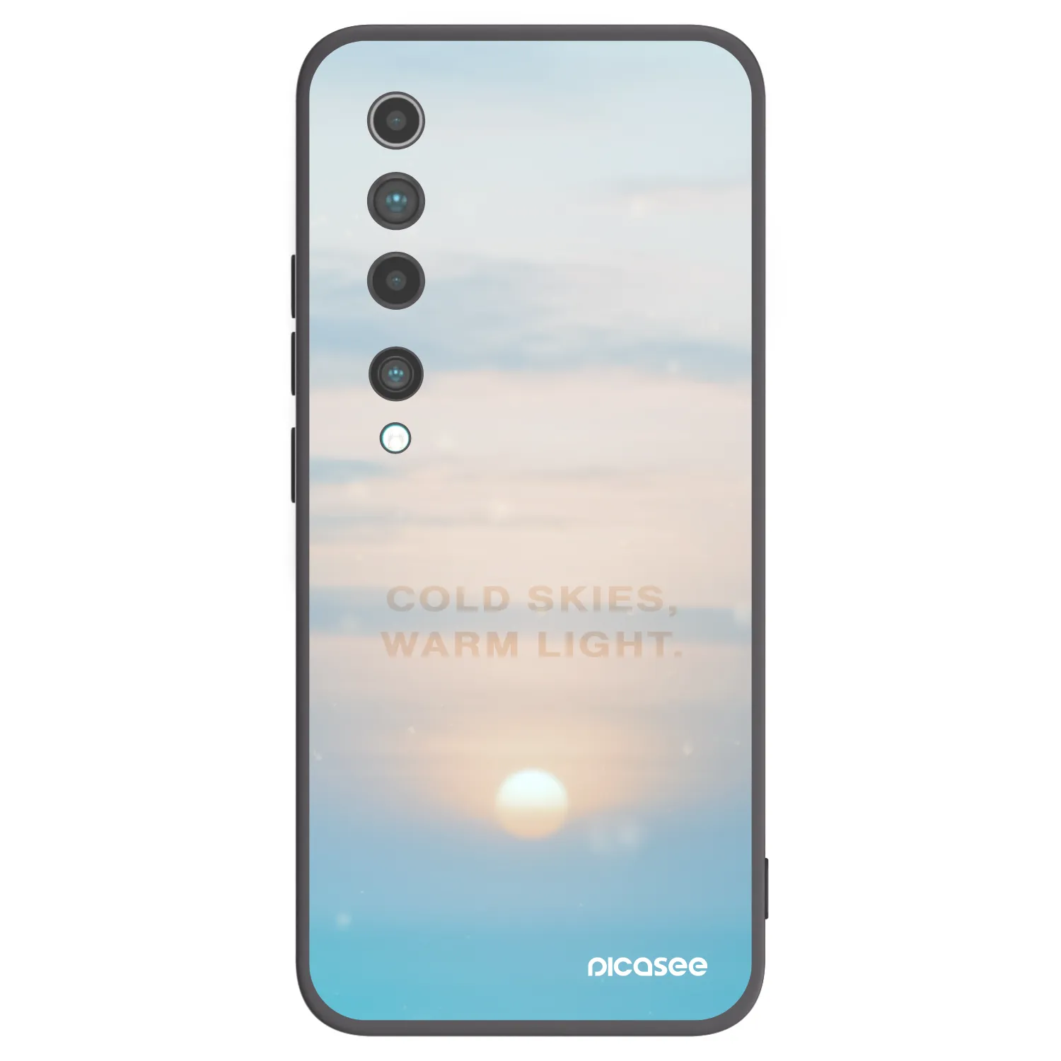 Picasee fekete szilikon tok az alábbi mobiltelefonokra Xiaomi Mi 10 - COLD SKIES