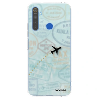 Picasee átlátszó szilikon tok az alábbi mobiltelefonokra Realme 5 - FLIGHT PATH