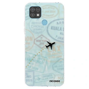 Picasee átlátszó szilikon tok az alábbi mobiltelefonokra Realme C21 - FLIGHT PATH