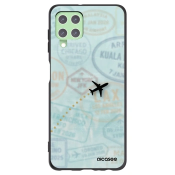 Picasee fekete szilikon tok az alábbi mobiltelefonokra Samsung Galaxy A22 A225F 4G - FLIGHT PATH