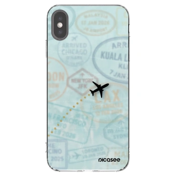 Picasee átlátszó szilikon tok az alábbi mobiltelefonokra Apple iPhone XS Max - FLIGHT PATH