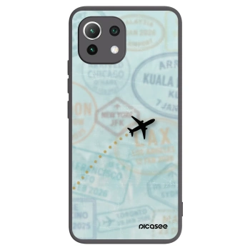 Picasee fekete szilikon tok az alábbi mobiltelefonokra Xiaomi 11 Lite 5G NE - FLIGHT PATH