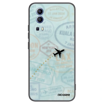 Picasee fekete szilikon tok az alábbi mobiltelefonokra Vivo Y52 5G - FLIGHT PATH