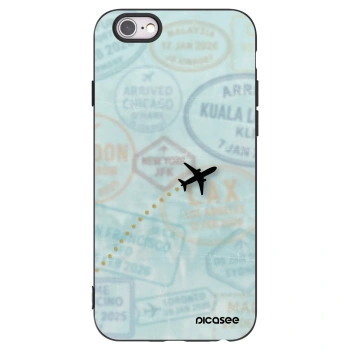 Picasee fekete szilikon tok az alábbi mobiltelefonokra Apple iPhone 6/6S - FLIGHT PATH