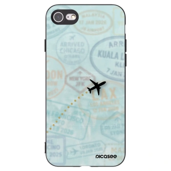 Picasee fekete szilikon tok az alábbi mobiltelefonokra Apple iPhone 7 - FLIGHT PATH