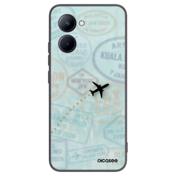 Picasee fekete szilikon tok az alábbi mobiltelefonokra Realme C33 (2023) - FLIGHT PATH
