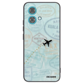 Picasee fekete szilikon tok az alábbi mobiltelefonokra Motorola Edge 40 Neo - FLIGHT PATH