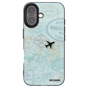 Picasee fekete szilikon tok az alábbi mobiltelefonokra Apple iPhone 16 - FLIGHT PATH