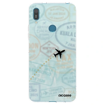 Picasee átlátszó szilikon tok az alábbi mobiltelefonokra Huawei Y7 2019 - FLIGHT PATH