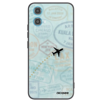 Picasee fekete szilikon tok az alábbi mobiltelefonokra Motorola Moto G34 5G - FLIGHT PATH