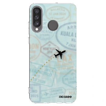 Picasee átlátszó szilikon tok az alábbi mobiltelefonokra Huawei P30 Lite - FLIGHT PATH