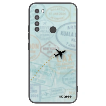 Picasee fekete szilikon tok az alábbi mobiltelefonokra Xiaomi Redmi Note 8 - FLIGHT PATH