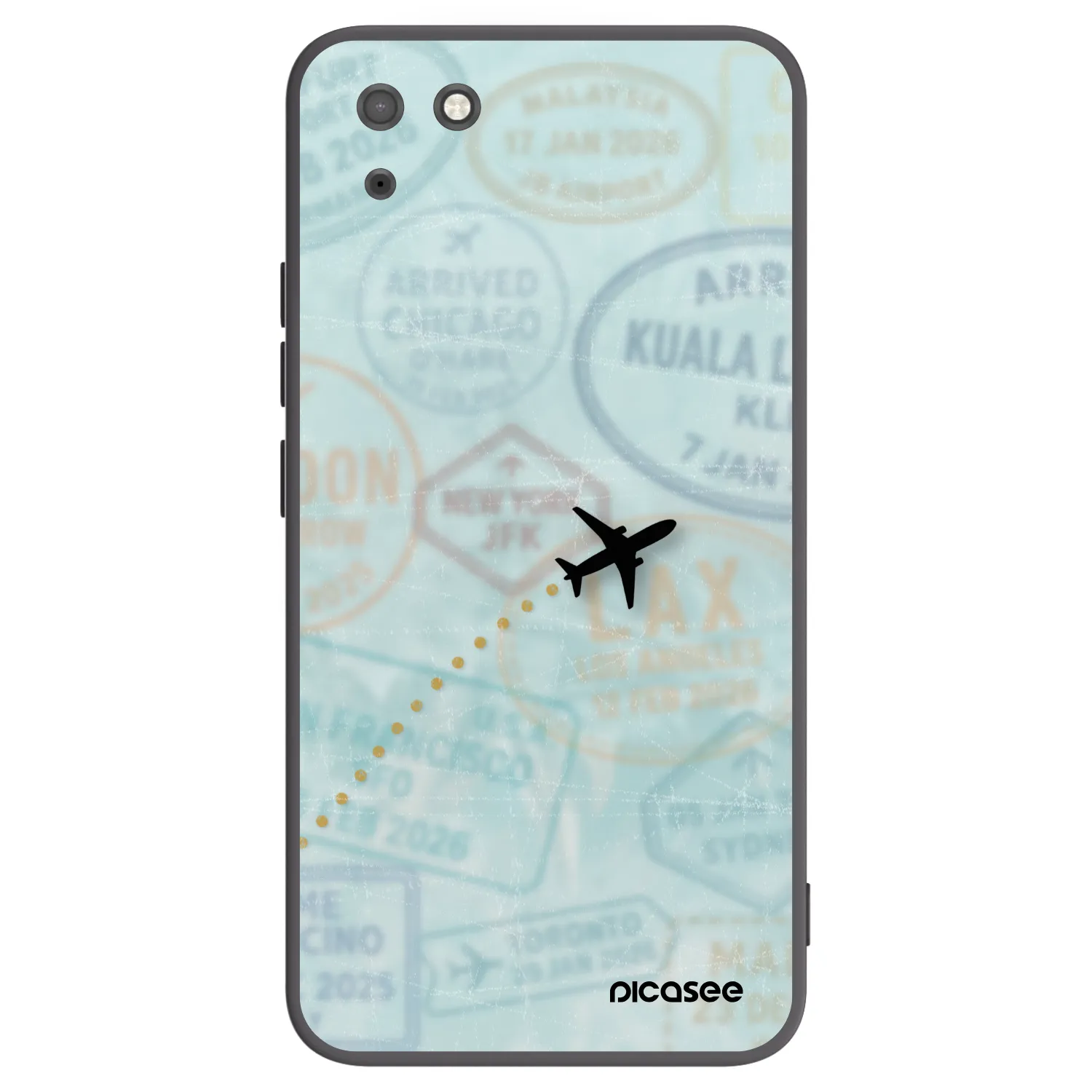 Picasee fekete szilikon tok az alábbi mobiltelefonokra Huawei Y5P - FLIGHT PATH