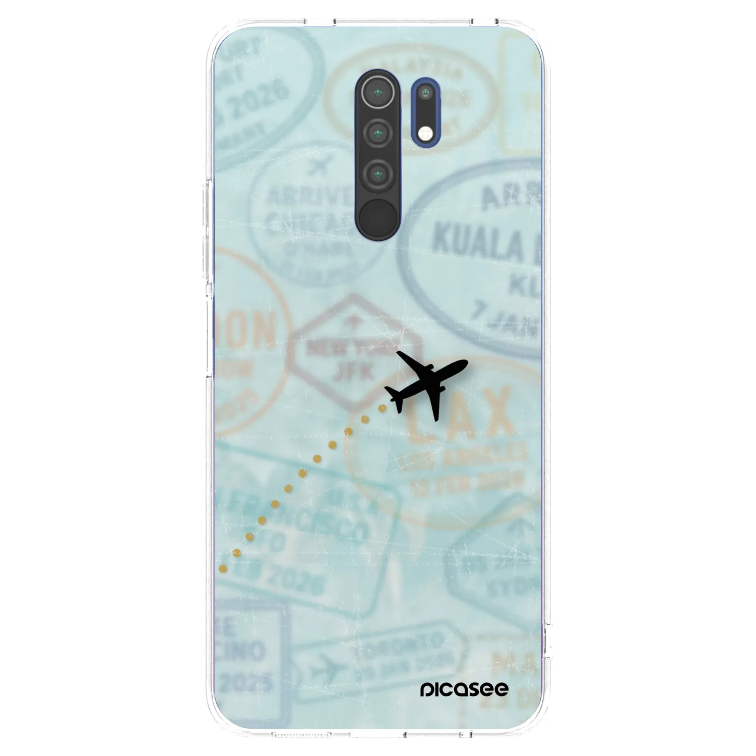 Picasee átlátszó szilikon tok az alábbi mobiltelefonokra Xiaomi Redmi 9 - FLIGHT PATH