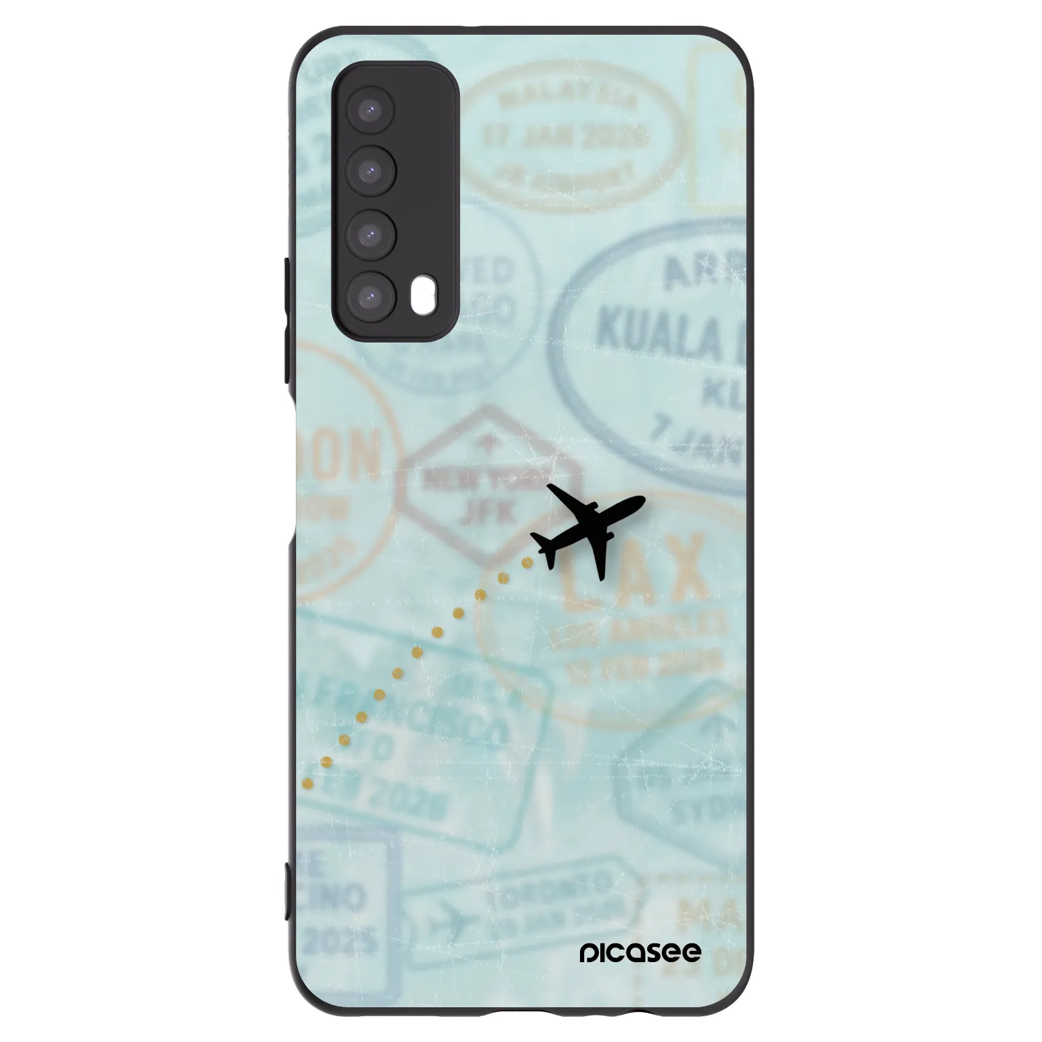 Picasee fekete szilikon tok az alábbi mobiltelefonokra Huawei P Smart 2021 - FLIGHT PATH