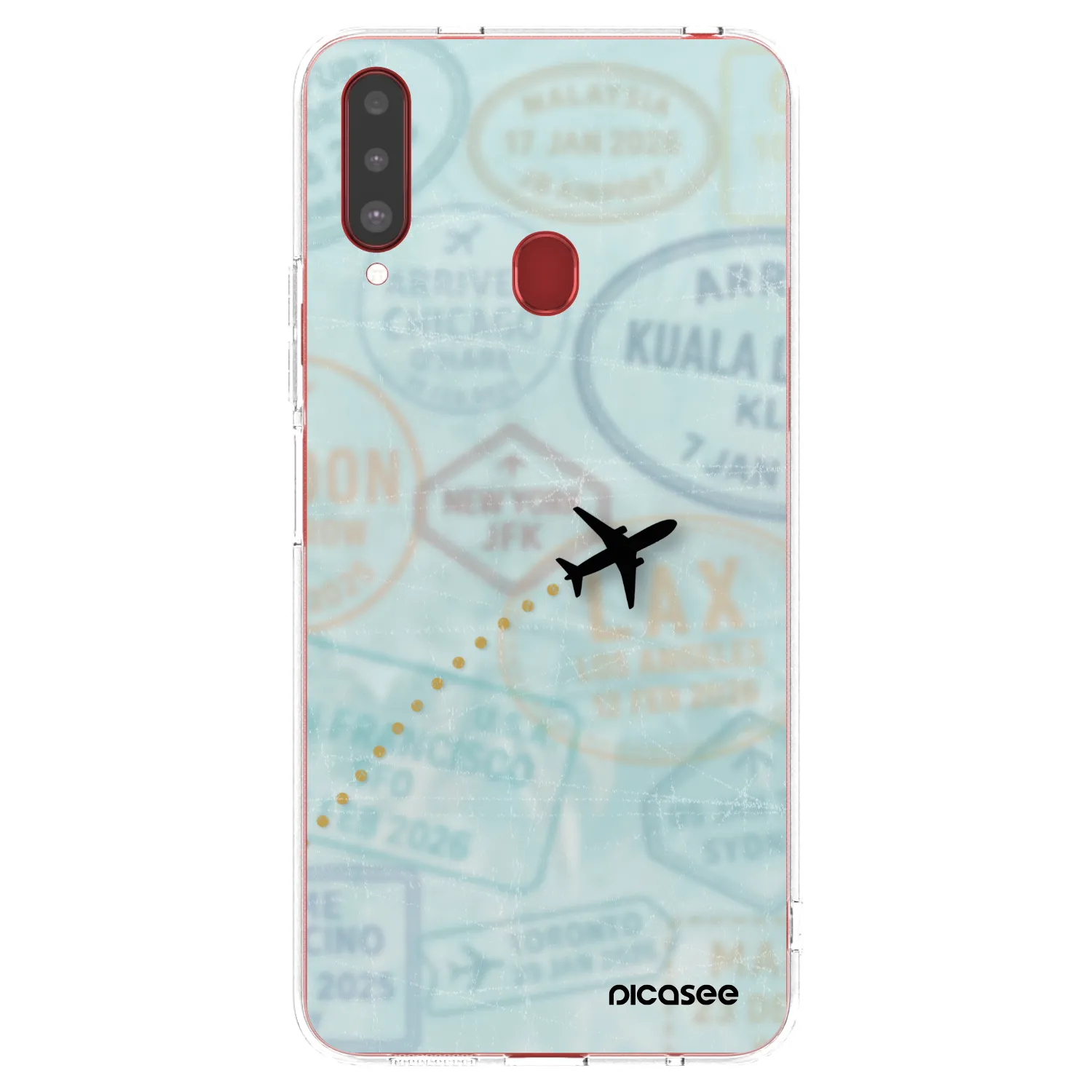 Picasee átlátszó szilikon tok az alábbi mobiltelefonokra Samsung Galaxy A20s - FLIGHT PATH