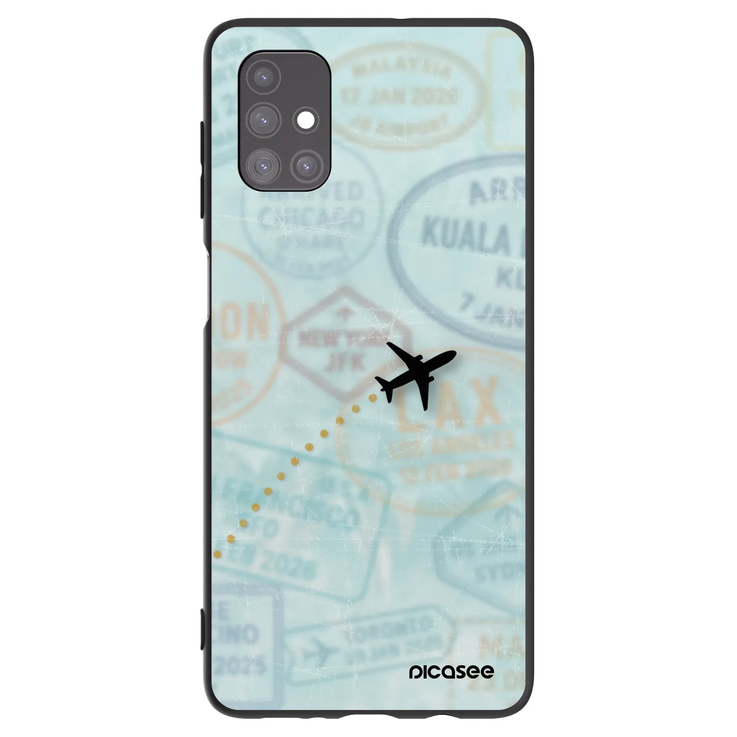 Picasee fekete szilikon tok az alábbi mobiltelefonokra Samsung Galaxy M51 M515F - FLIGHT PATH