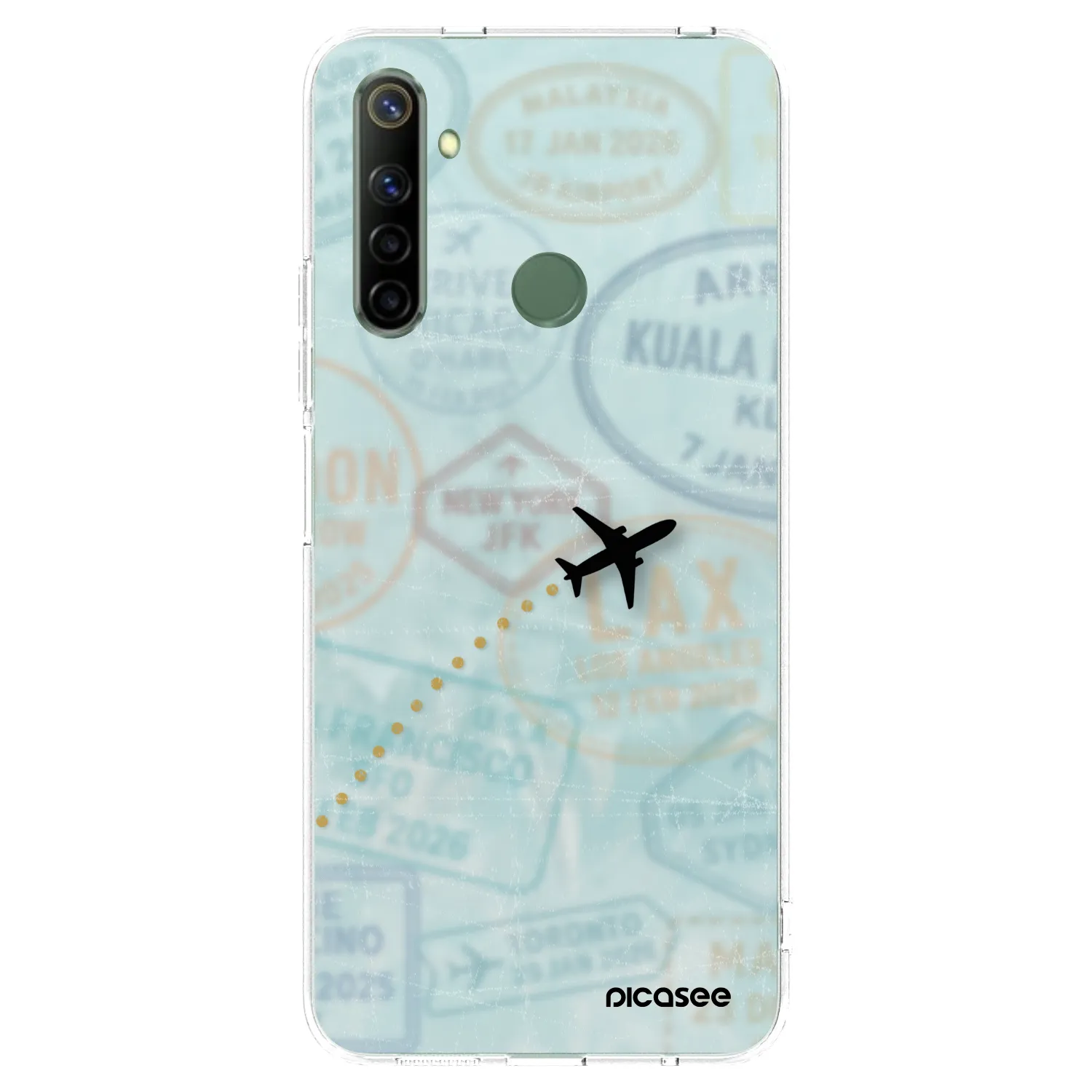 Picasee átlátszó szilikon tok az alábbi mobiltelefonokra Realme 6i - FLIGHT PATH