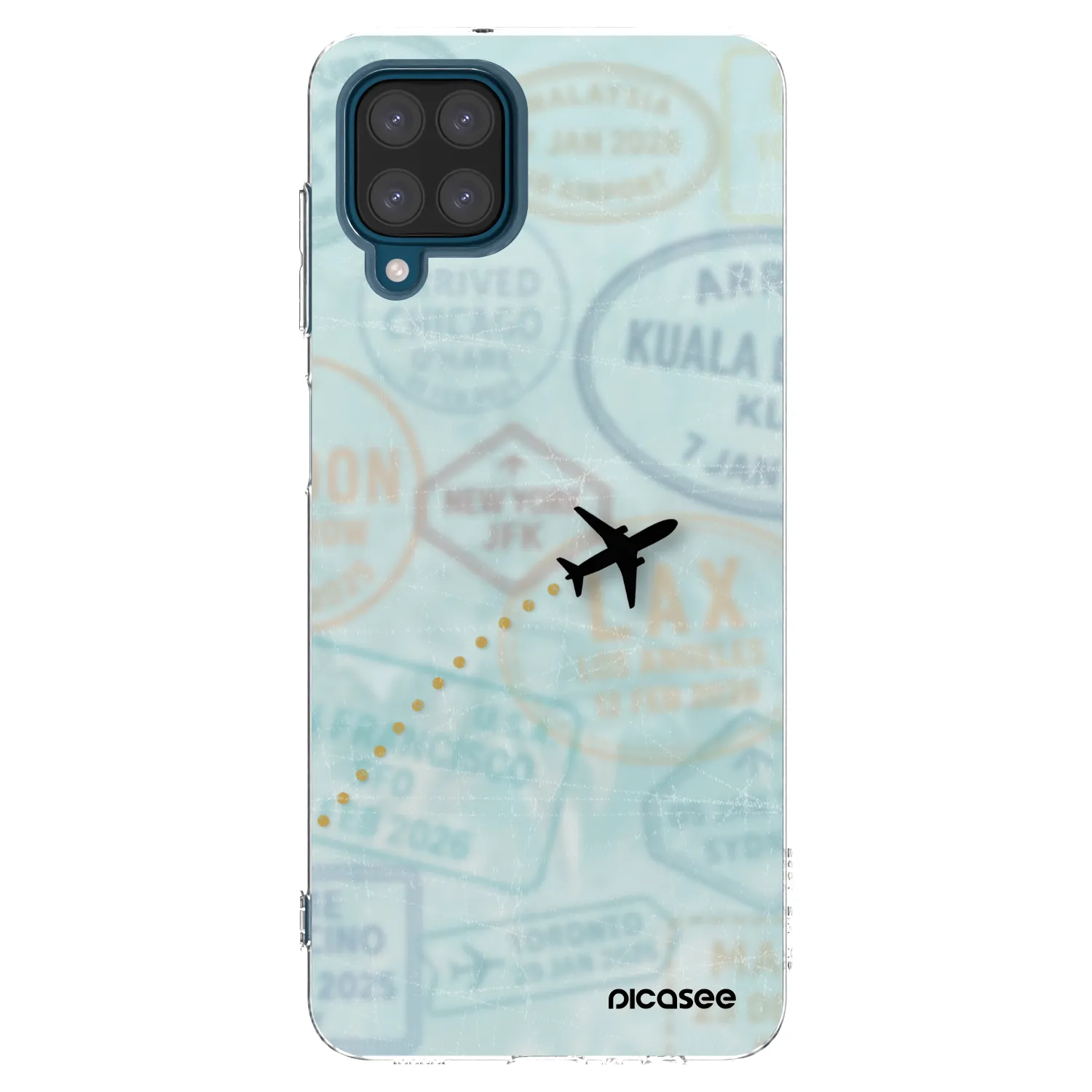 Picasee átlátszó szilikon tok az alábbi mobiltelefonokra Samsung Galaxy A12 A125F - FLIGHT PATH