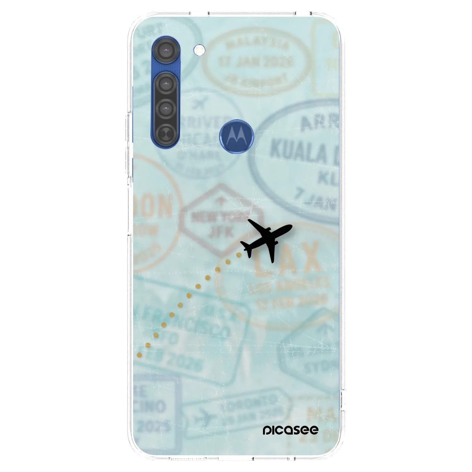 Picasee átlátszó szilikon tok az alábbi mobiltelefonokra Motorola Moto G8 - FLIGHT PATH