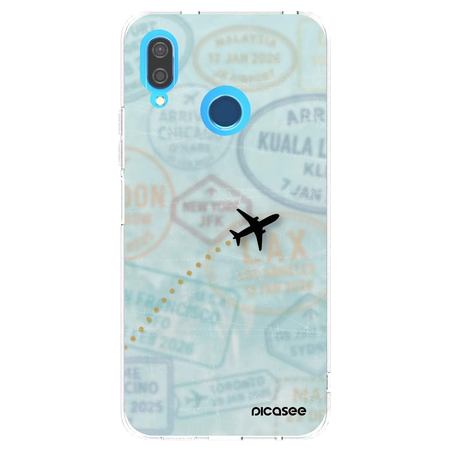 Picasee átlátszó szilikon tok az alábbi mobiltelefonokra Huawei P20 Lite - FLIGHT PATH