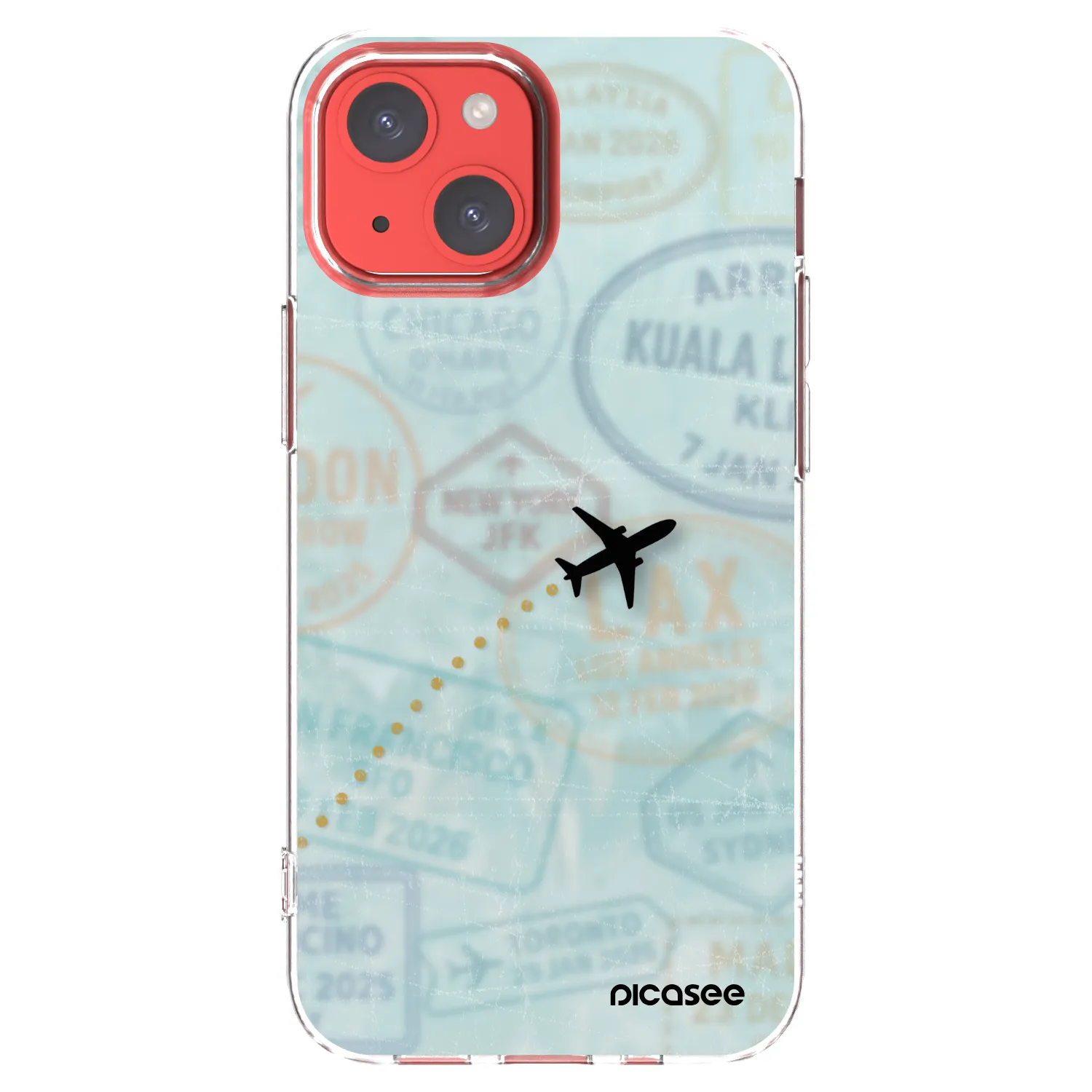 Picasee átlátszó szilikon tok az alábbi mobiltelefonokra Apple iPhone 13 mini - FLIGHT PATH