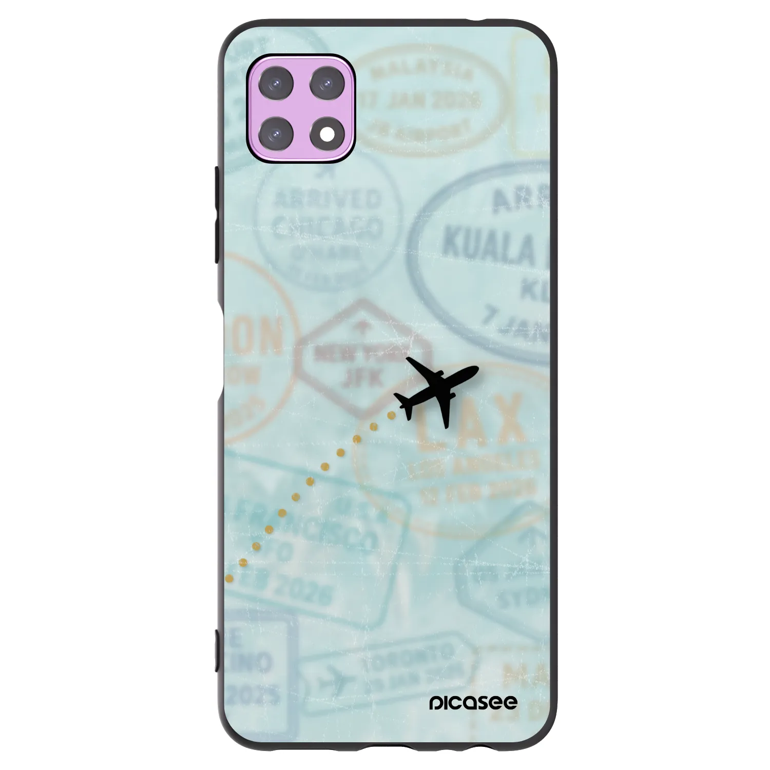 Picasee fekete szilikon tok az alábbi mobiltelefonokra Samsung Galaxy A22 A226B 5G - FLIGHT PATH
