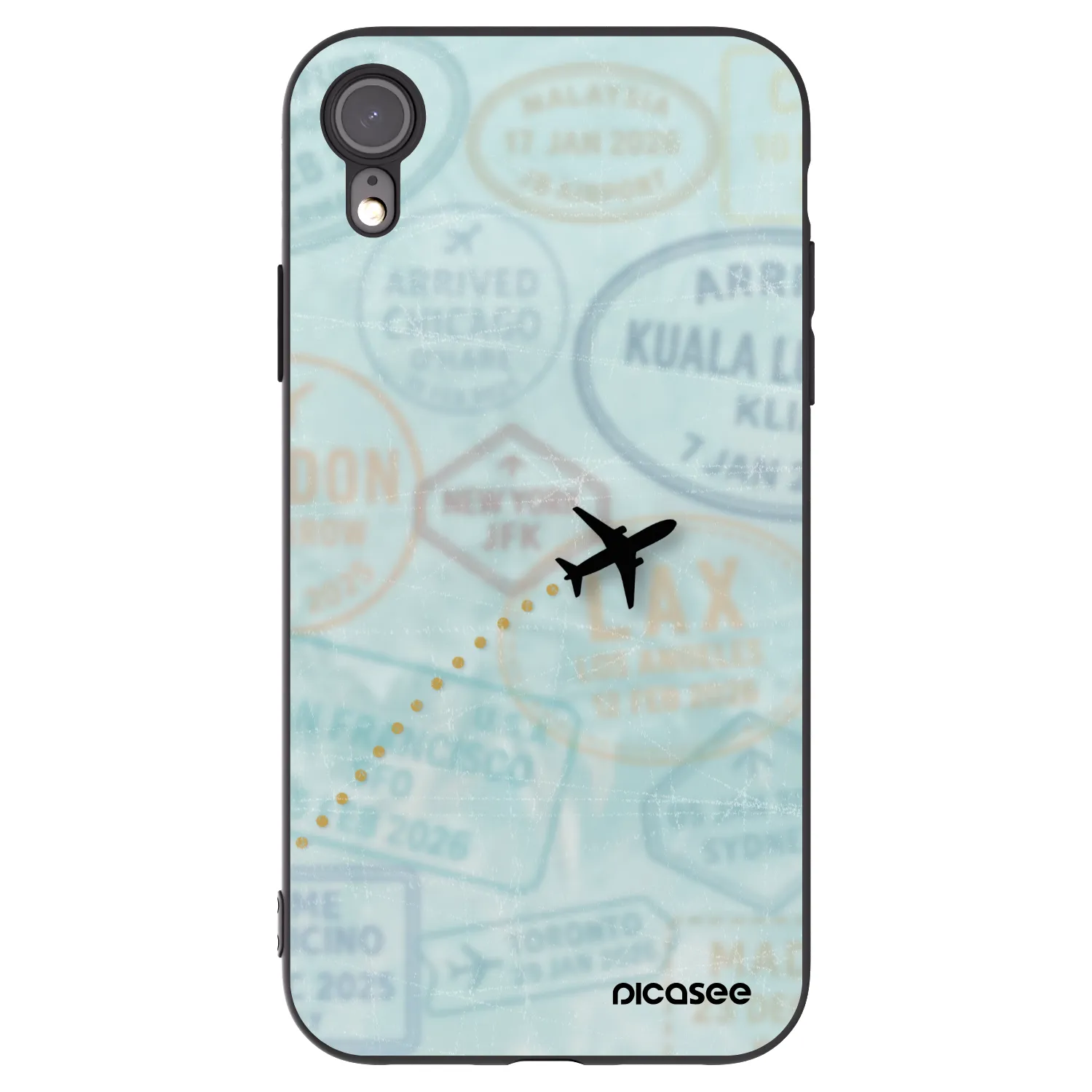 Picasee fekete szilikon tok az alábbi mobiltelefonokra Apple iPhone 6 Plus/6S Plus - FLIGHT PATH