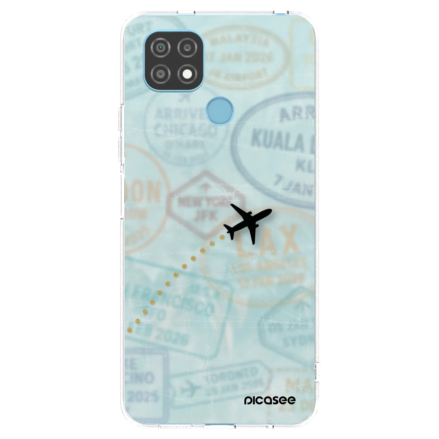 Picasee átlátszó szilikon tok az alábbi mobiltelefonokra Realme C21 - FLIGHT PATH