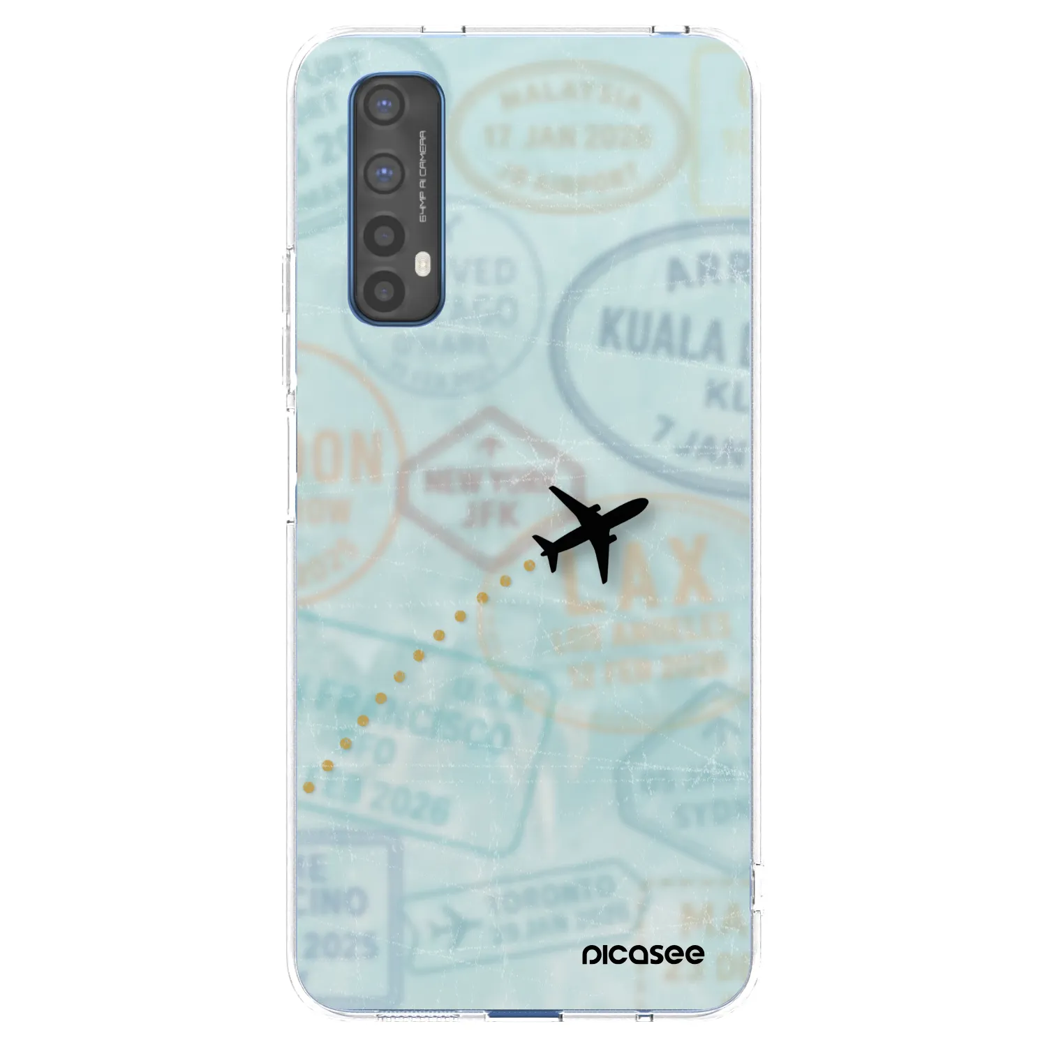 Picasee átlátszó szilikon tok az alábbi mobiltelefonokra Realme 7 - FLIGHT PATH