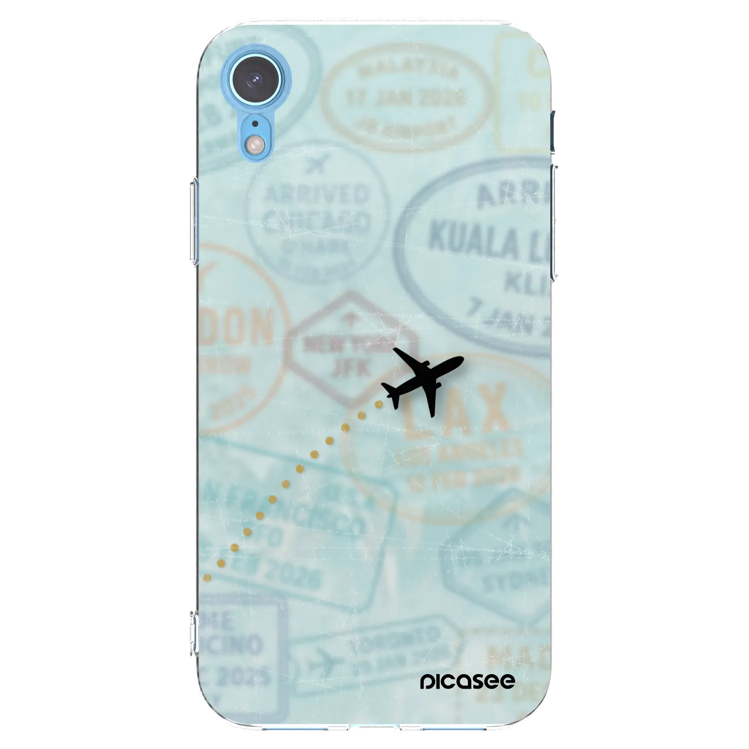 Picasee átlátszó szilikon tok az alábbi mobiltelefonokra Apple iPhone XR - FLIGHT PATH