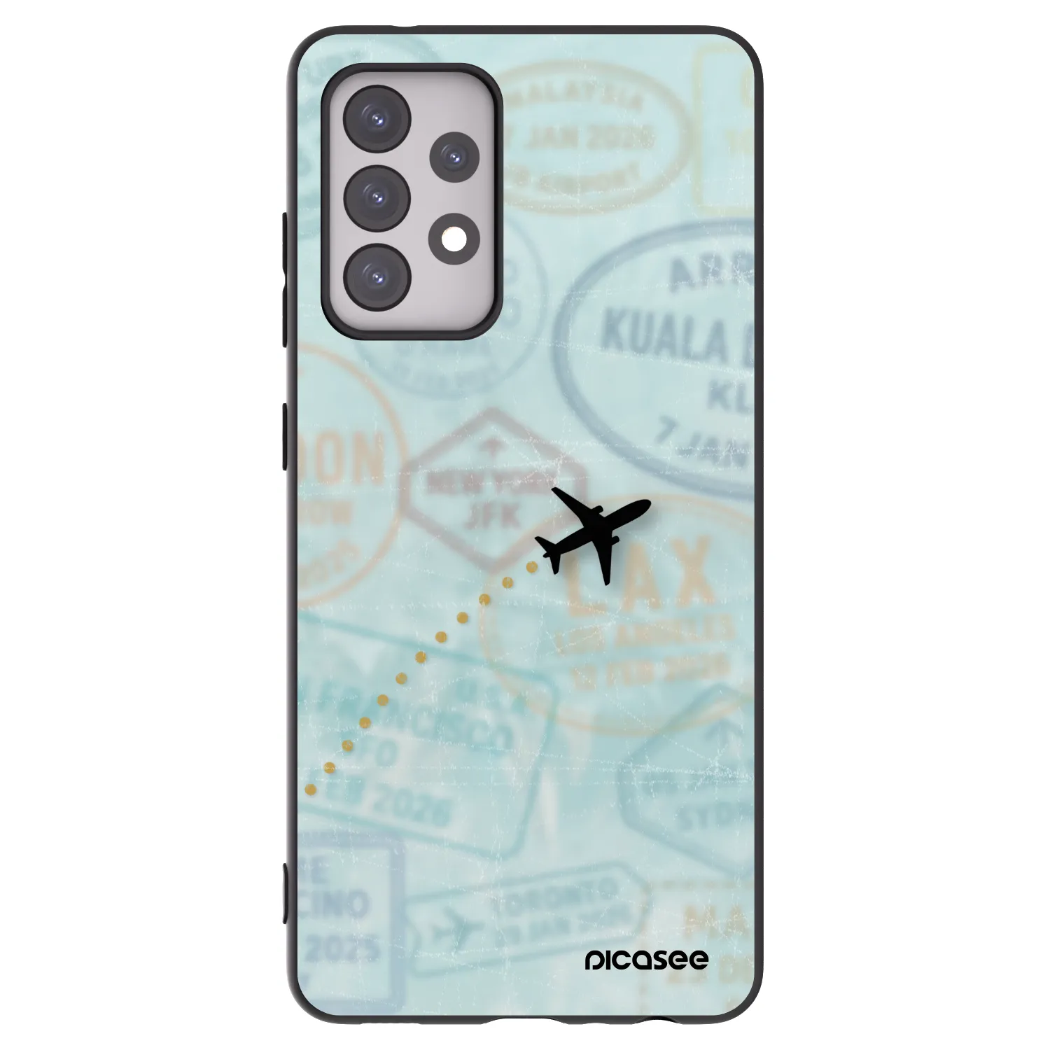 Picasee fekete szilikon tok az alábbi mobiltelefonokra Samsung Galaxy A52s 5G A528B - FLIGHT PATH